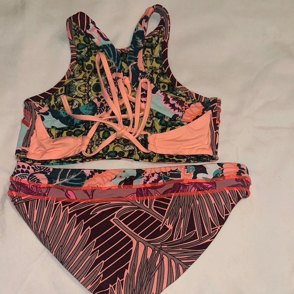 Maaji Bikini 267401 Girl Multi Swim Set
Swimwear- Pink and Green Floral - Picture 4 of 8